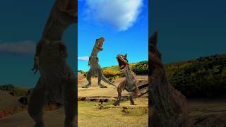 TRex Vs Carnotaurus  Jurassic World Evolution🦖 dinosaur trex carnotaurus jurassicworld shorts [upl. by Jayson]