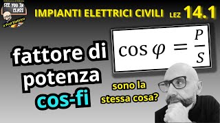 141  Fattore di potenza e cosfi sono la stessa cosa Quanto vale negli impianti elettrici civili [upl. by Stichter325]