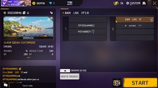 Free Fire 4X4 BATTLE 🏆 TOURNAMENT  PRACTICE MATCHES ramfflive freefire shortslive [upl. by Haiel]