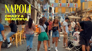 Crazy and Beautiful Napoli Italy Walking Tour  4K [upl. by Rorrys]