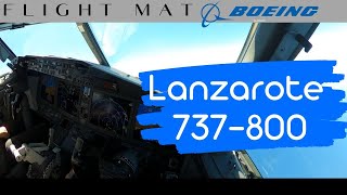 Lanzarote 360 view landing Boeing 7378 MAX cockpit view [upl. by Molly684]