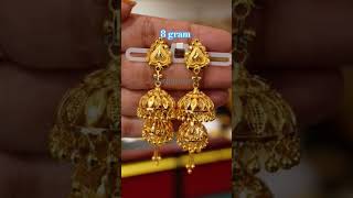 Jhumko kaner dul shorts sort short earrings gold goldjewellery trending vira [upl. by Hakym]