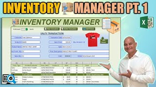 Create This AMAZING Excel Application that Tracks Purchases Sales AND Inventory Part 1 [upl. by Anawed]