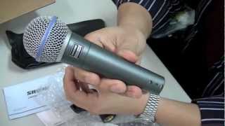 Shure BETA 58A Vocal Microphone Unboxing [upl. by Scevour248]