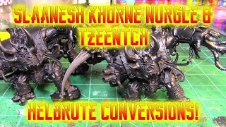 Helbrute Conversions  Representing Each Chaos God Khorne Nurgle Slaanesh Tzeentch [upl. by Jacquetta]