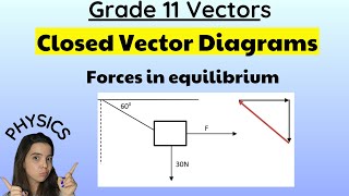 Grade 11 Closed Vector Diagrams Forces in equilibrium [upl. by Adyan]