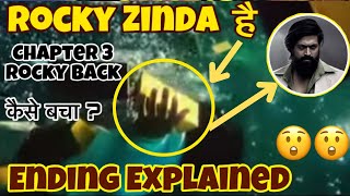 Rocky Bhai Zinda hai  kgf rocky is alive scene  KGF Chapter 2 Ending Explained in Hindi [upl. by Brelje162]