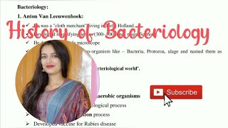 History of Bacteriology [upl. by Ahsaeyt]