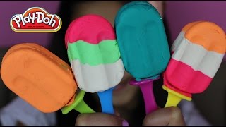 Tuesday Play Doh DIY Colorful Play Doh Popsicles PlayDoh Ice Lolly [upl. by Maples]