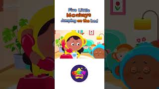 Five Little Monkeys Jumping on the Bed  Nursery Popular Rhymes  Music shorts [upl. by Siurad496]