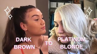 DARK BROWN TO PLATINUM BLONDE impulsive decision ngl [upl. by Malamud]