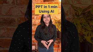 How to make PowerPoint presentation in 1 min using AI on mobile phone amp PC shorts powerpoint [upl. by Lily173]