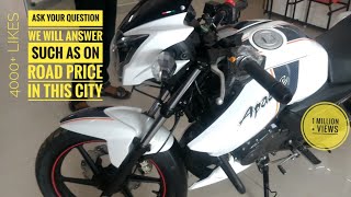 Apache RTR 160 BS4 2018 bike  top speed  on road price delhi TVS BIKE REVIEW with CC LANGUAGES [upl. by Norina]