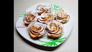 Rose di mele di pasta sfoglia la ricetta per un dolce elegante e delizioso [upl. by Walcoff]