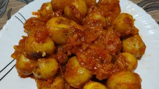 Deliciosas receta de papas criollas guisadas en salsa súper fácil solo 15 minutos [upl. by Otokam921]