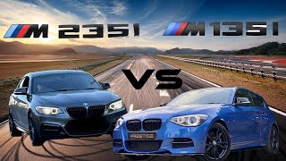 BMW M135i MANUAL VS BMW M235i AUTO WHICH IS FASTEST IN A RACE [upl. by Pahl]