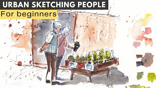 How to Draw People  Sketching People in Ink and Watercolour  Easy Tutorial [upl. by Klinger435]