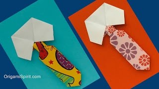 How to Make an Origami Tie and Collar Fathers Day [upl. by Esoj]