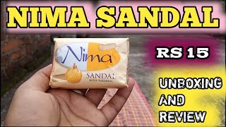 NIMA SANDAL SOAP REVIEW AND UNBOXINGNIMA SANDAL SOAPBEST SOAPBEST SHOP FOR BATHSOAP VIDEO HINDI [upl. by Paulette813]