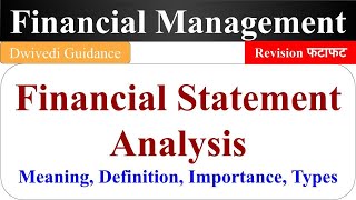 Financial Statement Analysis in hindi financial management [upl. by Mills]