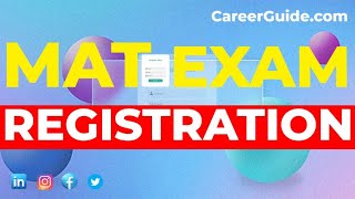 Mat Exam registration process  entrance exam  2023  CareerGuidecom [upl. by Eiznekam569]