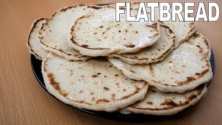 Flatbread on Pan  Pita Bread Recipe  No Oven  No Grill  Homemade  Easy Soft Flatbread Recipe [upl. by Kendall]