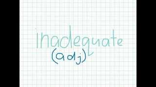 quotinadequatequot definition with examples [upl. by Siuraj189]