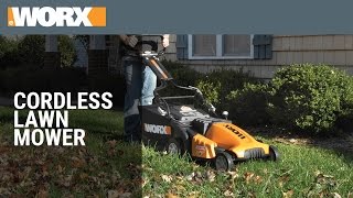 WORX Intellicut 14quot Cordless Lawn Mower [upl. by Adnael]