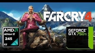 Far Cry 4  Ultra   Athlon II X2 245  MSI GTX 750 Ti 2 gb 1360x7681080p DSR [upl. by Lemuel451]