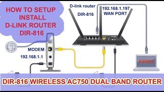 How to Setup and Install D link AC750 Dual Band Router [upl. by Mandler986]