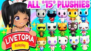 ALL 15 PLUSHY LOCATIONS in LIVETOPIA Roleplay roblox GUIDE [upl. by Pelag820]