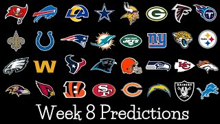 2023 WEEK 8 NFL PREDICTIONS [upl. by Schaaff]