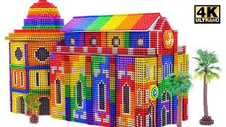 DIY  Build Rainbow Medieval Florence Cathedral From Magnetic Balls Satisfying ASMR  MW Series [upl. by Llerreg]