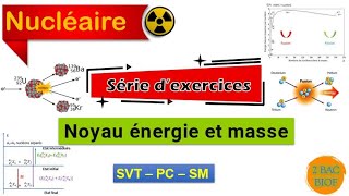 Nucléaire  Noyau énergie et masse  Série d’exercices  2Bac Biof SM  SVT  PC [upl. by Naruq865]