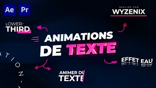 Animation de Texte After Effects et Premiere Pro [upl. by Atilam194]