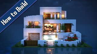 おしゃクラ！Part134 美しいコンパクトモダンハウスの作り方  OSHACRA How To Build A Beautiful Compact Modern House Minecraft [upl. by Mongeau]