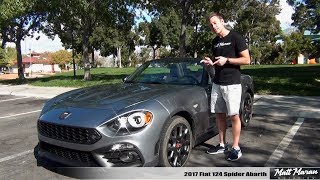 Review 2017 Fiat 124 Spider Abarth Manual [upl. by Fitts]