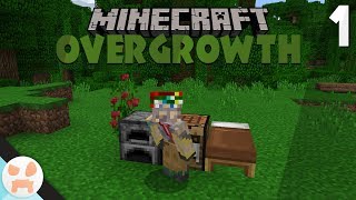 THE PERFECT START  Minecraft Overgrowth Episode 1  Bedrock 18 Lets Play [upl. by Jehiel]