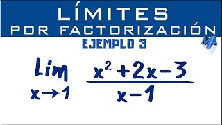 Solución de límites por factorización  Ejemplo 3 [upl. by Ion838]