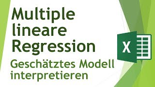 Multiple lineare Regression in Excel interpretieren  Daten analysieren in Excel 9 [upl. by Aitnohs156]