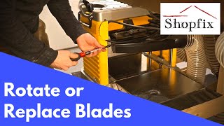 How to Rotate or Replace Dewalt DW734 Planer Blades [upl. by Aikahc239]