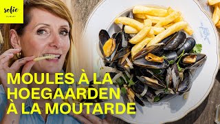 Moules avec de la bière Hoegaarden et une sauce moutardée  Sofie Dumont [upl. by Yelkao579]