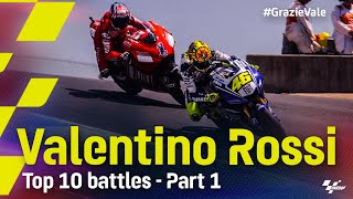 GrazieVale Valentino Rossis Top 10 battles  Part 1 [upl. by Eula]