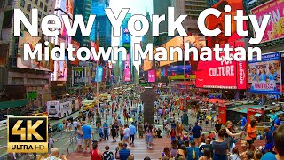 New York City Walking Tour Part 1  Midtown Manhattan 4k Ultra HD 60fps – With Captions [upl. by Bocaj]