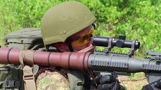 Ukrainian National Guard Tests Precision Shoulder Fired Rocket Launcher [upl. by Akcirret399]