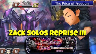 Zack SOLOS Reprise III SHINRYU Reprise 3 Shinryu 1FT Transcendence 10 Rerun DFFOO GL [upl. by Hcra]