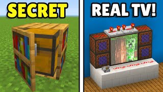 MINECRAFT 20 SECRET Redstone Hacks [upl. by Adlecirg]