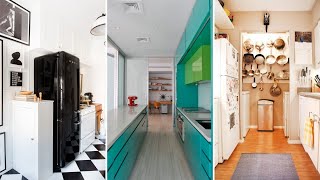 10 Small Galley Kitchen Makeovers [upl. by Eneloj]