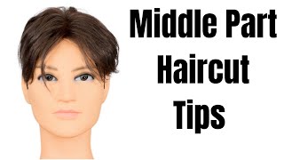 Middle Part Curtains Haircut Advice  TheSalonGuy [upl. by Wolk]