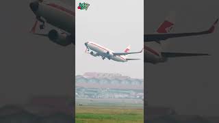 Garuda indonedia retro liveryTake off amp Landing🇲🇨✈️ [upl. by Htebaile995]